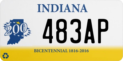 IN license plate 483AP