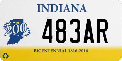 IN license plate 483AR