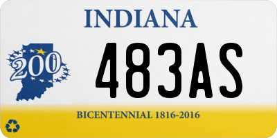 IN license plate 483AS