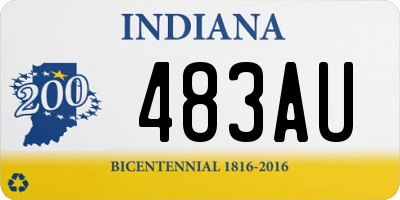 IN license plate 483AU