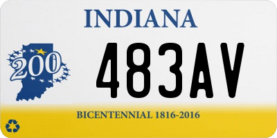 IN license plate 483AV