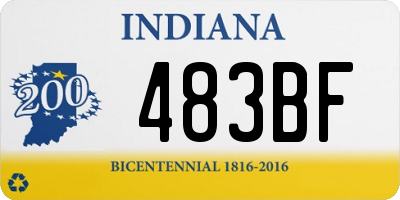 IN license plate 483BF