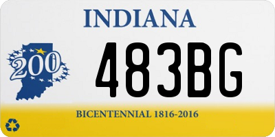 IN license plate 483BG