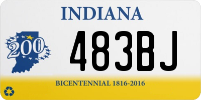 IN license plate 483BJ