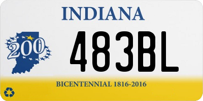 IN license plate 483BL