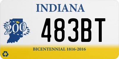 IN license plate 483BT