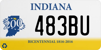 IN license plate 483BU