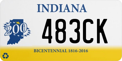 IN license plate 483CK