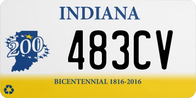 IN license plate 483CV