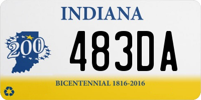 IN license plate 483DA