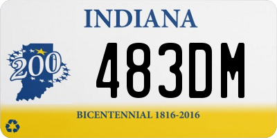 IN license plate 483DM