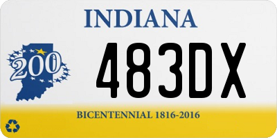 IN license plate 483DX