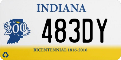 IN license plate 483DY