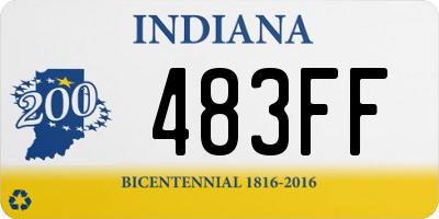 IN license plate 483FF