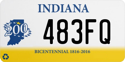 IN license plate 483FQ