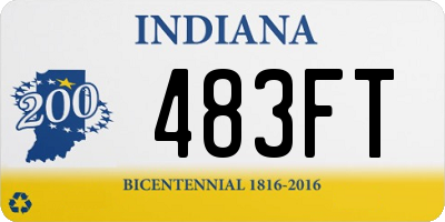 IN license plate 483FT