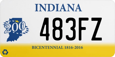 IN license plate 483FZ