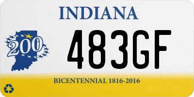 IN license plate 483GF