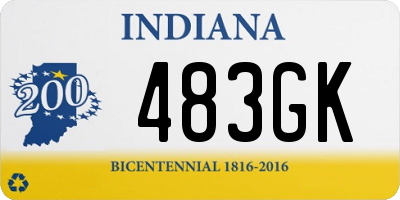 IN license plate 483GK