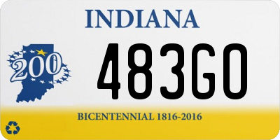 IN license plate 483GO
