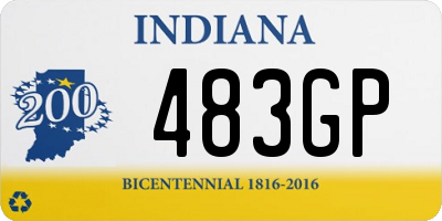 IN license plate 483GP