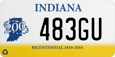 IN license plate 483GU