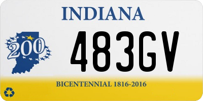 IN license plate 483GV