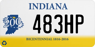 IN license plate 483HP