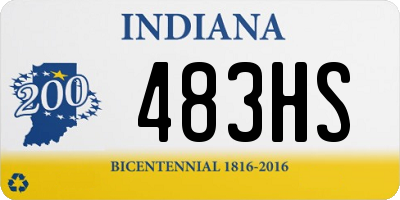 IN license plate 483HS