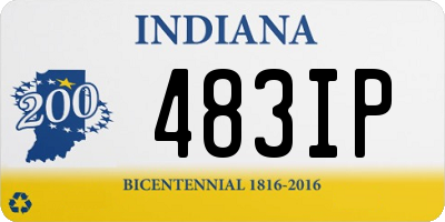 IN license plate 483IP