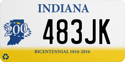 IN license plate 483JK