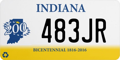 IN license plate 483JR