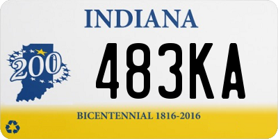 IN license plate 483KA