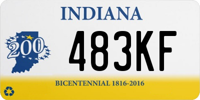 IN license plate 483KF