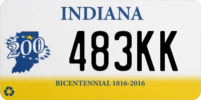 IN license plate 483KK