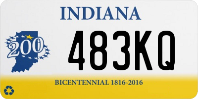 IN license plate 483KQ