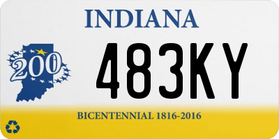 IN license plate 483KY