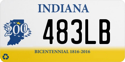 IN license plate 483LB