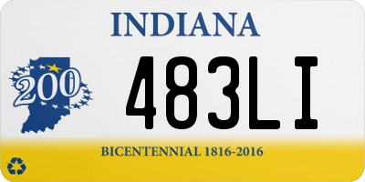 IN license plate 483LI