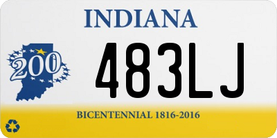 IN license plate 483LJ