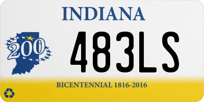 IN license plate 483LS