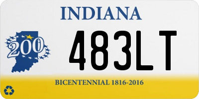 IN license plate 483LT