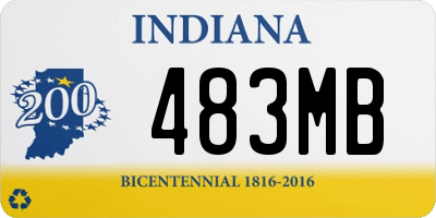 IN license plate 483MB