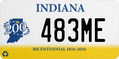 IN license plate 483ME