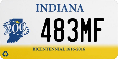 IN license plate 483MF