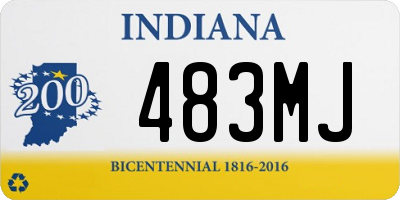 IN license plate 483MJ