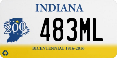 IN license plate 483ML