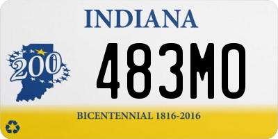 IN license plate 483MO