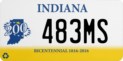 IN license plate 483MS