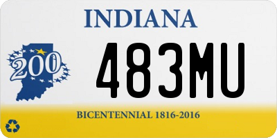 IN license plate 483MU